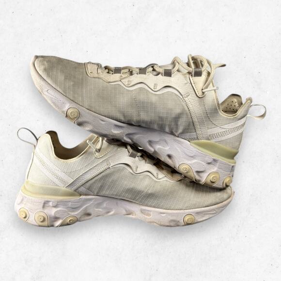 Nike React Element 55 in \'White Pure Platinum\' Colorway Men\'s 10 Women\'s 11.5